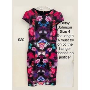 Betsy Johnson floral midi